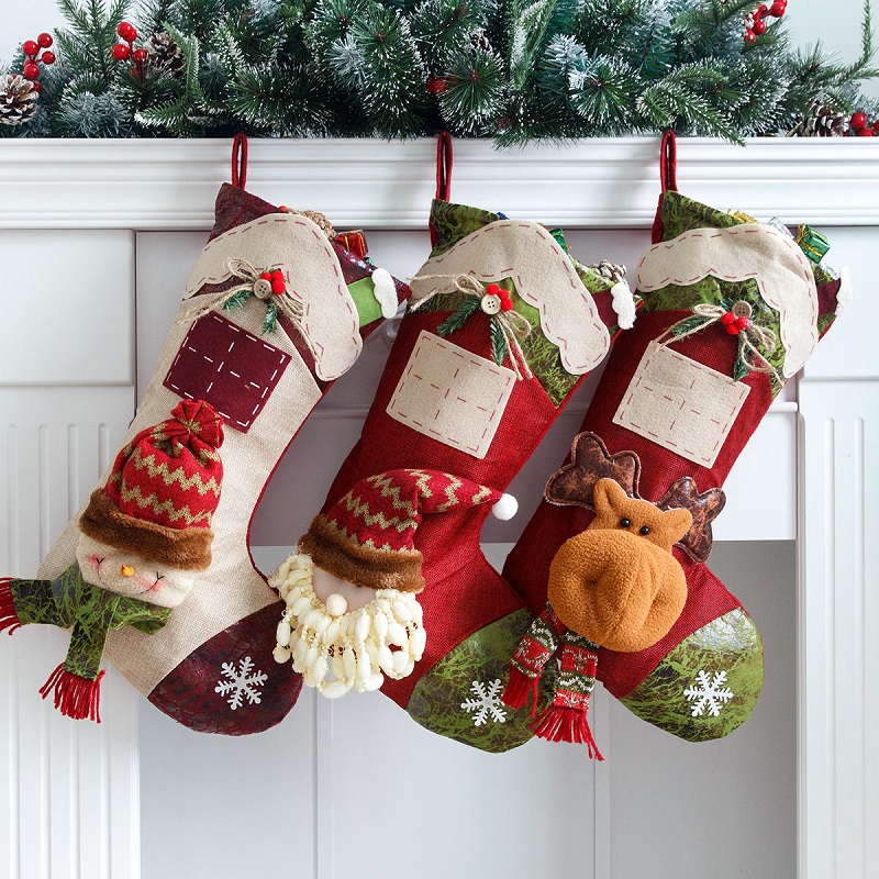 Calzini di Natale di stile caldo Sacchetti regalo di Natale Decorazioni di scena di Natale